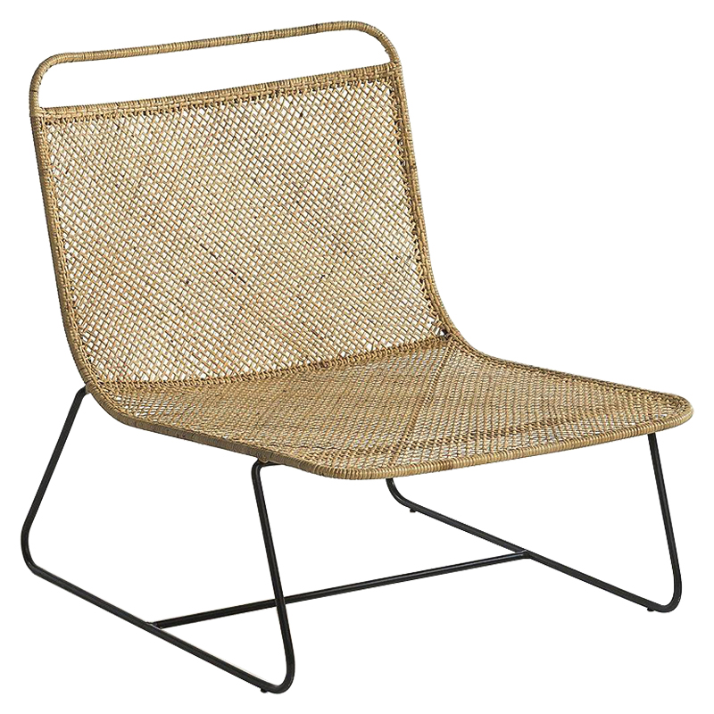 Кресло Lounge Wicker Armchair Черный Коричневый Кресло Lounge Wicker Armchair Черный Коричневый в Твери | Loft Concept