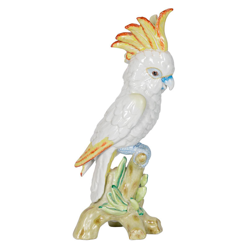 Статуэтка фарфоровая Попугай Parrot Белый Статуэтка фарфоровая Попугай Parrot Белый в Твери | Loft Concept