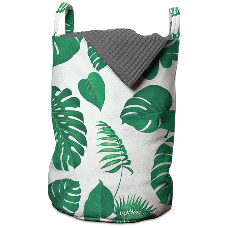 Корзина Tropical Pattern Basket Зеленый Белый Корзина Tropical Pattern Basket Зеленый Белый в Твери | Loft Concept