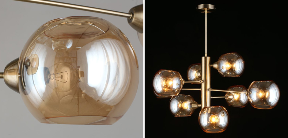 Люстра Staggered Glass Латунь Люстра Staggered Glass Латунь - Loft-Concept в Твери