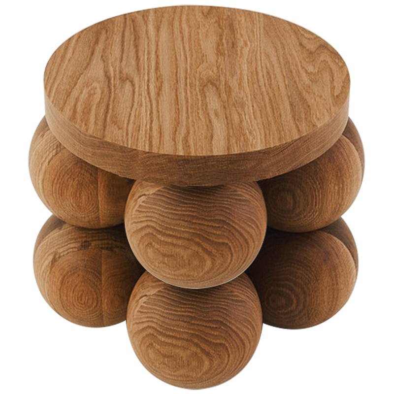 Приставной стол деревянный Wooden Spheres Unique Shaped Side Table Коричневый Приставной стол деревянный Wooden Spheres Unique Shaped Side Table Коричневый в Твери | Loft Concept