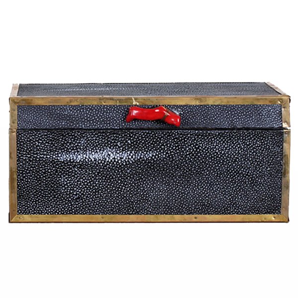 Шкатулка из ската Black Caviar Red Coral Шкатулка из ската Black Caviar Red Coral в Твери | Loft Concept