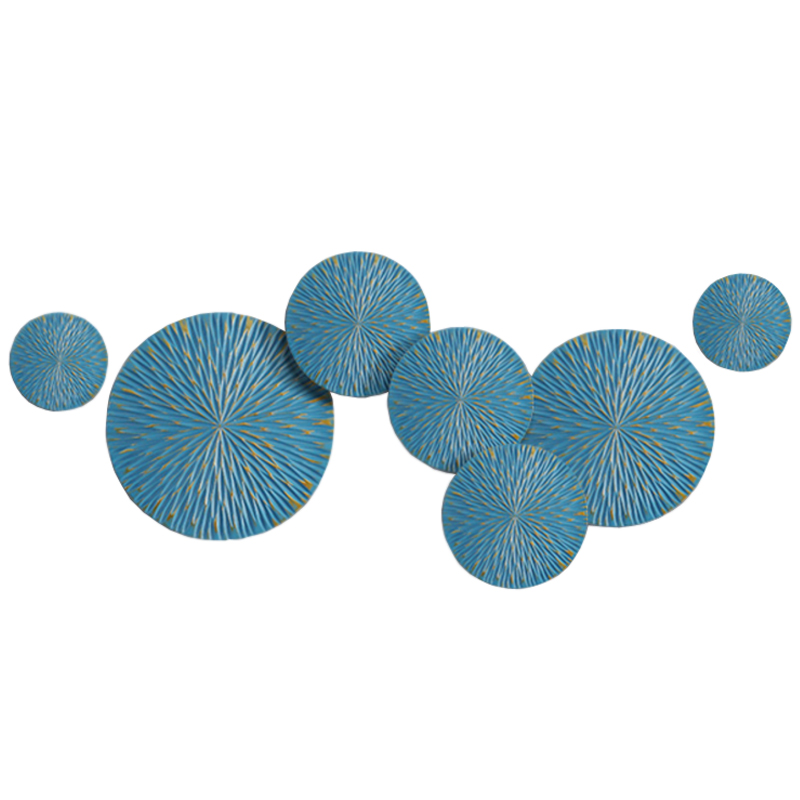 Арт-объект на стену Blue Discs Голубой Арт-объект на стену Blue Discs Голубой в Твери | Loft Concept