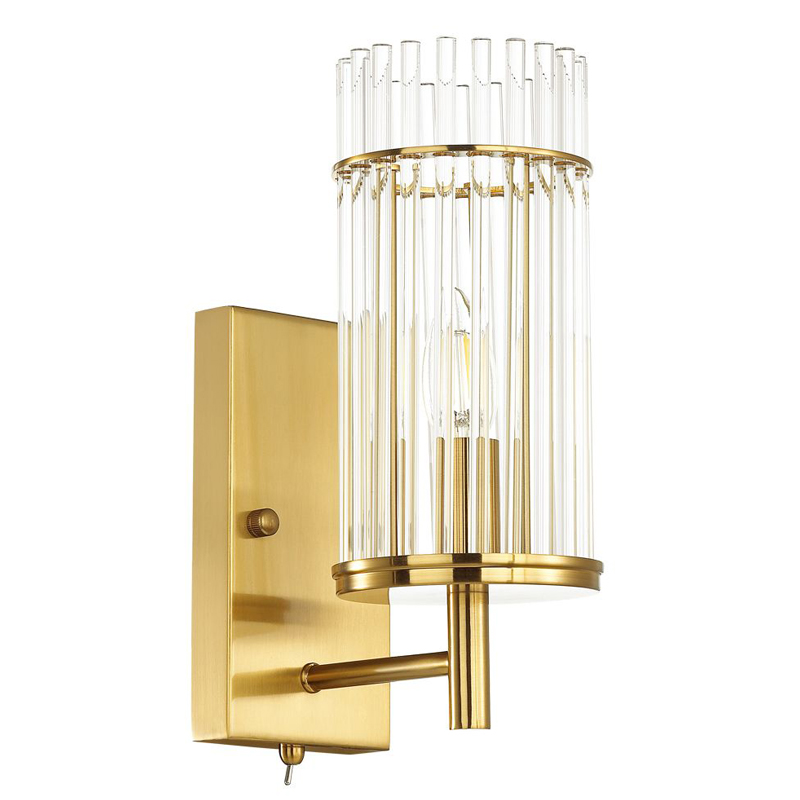 Бра Wendel Sconce Прозрачный Глянцевое золото Бра Wendel Sconce Прозрачный Глянцевое золото в Твери | Loft Concept
