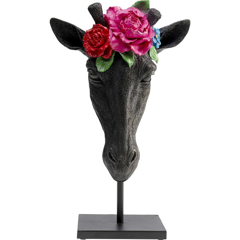Статуэтка Giraffe and Flowers Черный Статуэтка Giraffe and Flowers Черный в Твери | Loft Concept