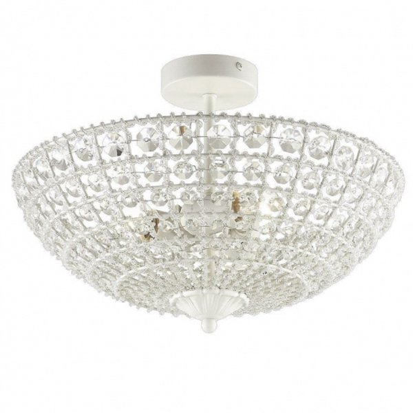 Потолочный светильник Casbah Crystal Top Lamp 3 Прозрачный Белый Потолочный светильник Casbah Crystal Top Lamp 3 Прозрачный Белый в Твери | Loft Concept