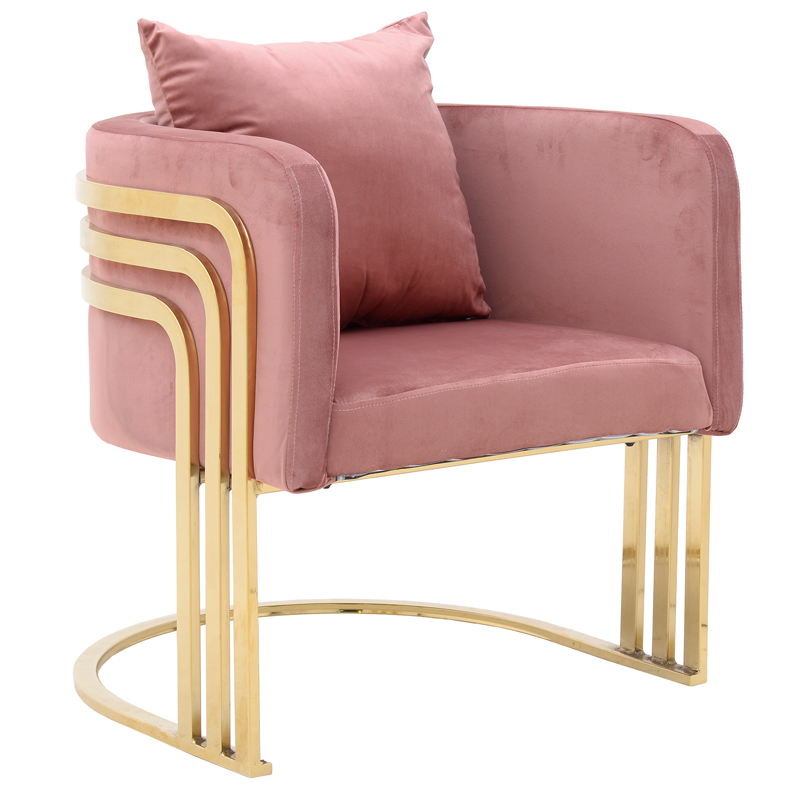 Кресло Custodia Armchair Pink Розовый Глянцевое золото Кресло Custodia Armchair Pink Розовый Глянцевое золото в Твери | Loft Concept