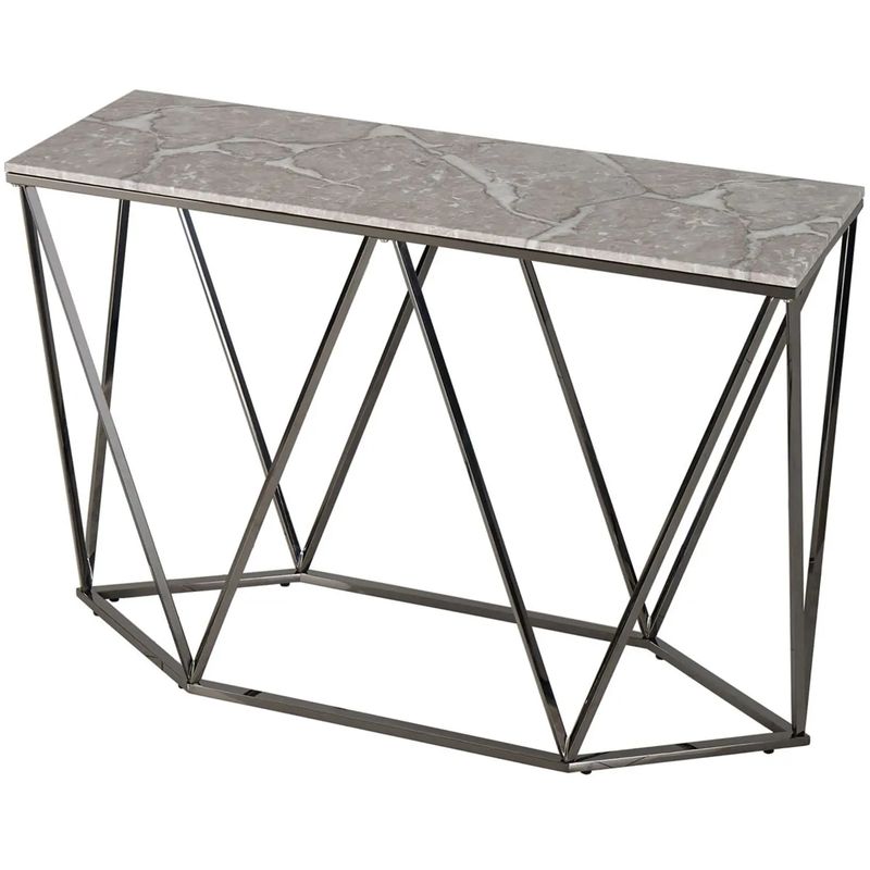 Консоль Kovaldzhi Collection Frame Geometry Dark Chrome Бежево-серый Белый Мрамор Bianco Темный хром Консоль Kovaldzhi Collection Frame Geometry Dark Chrome Бежево-серый Белый Мрамор Bianco Темный хром в Твери | Loft Concept