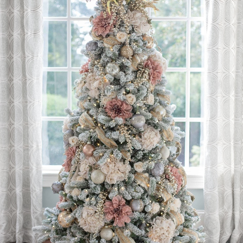 Дизайнерская Елка Премиум с Жемчужным Декором Christmas Tree Pearl Кремовый Белый Розовый Дизайнерская Елка Премиум с Жемчужным Декором Christmas Tree Pearl Кремовый Белый Розовый в Твери | Loft Concept