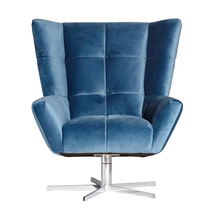 Кресло вращающееся Lord Armchair blue Синий Кресло вращающееся Lord Armchair blue Синий в Твери | Loft Concept