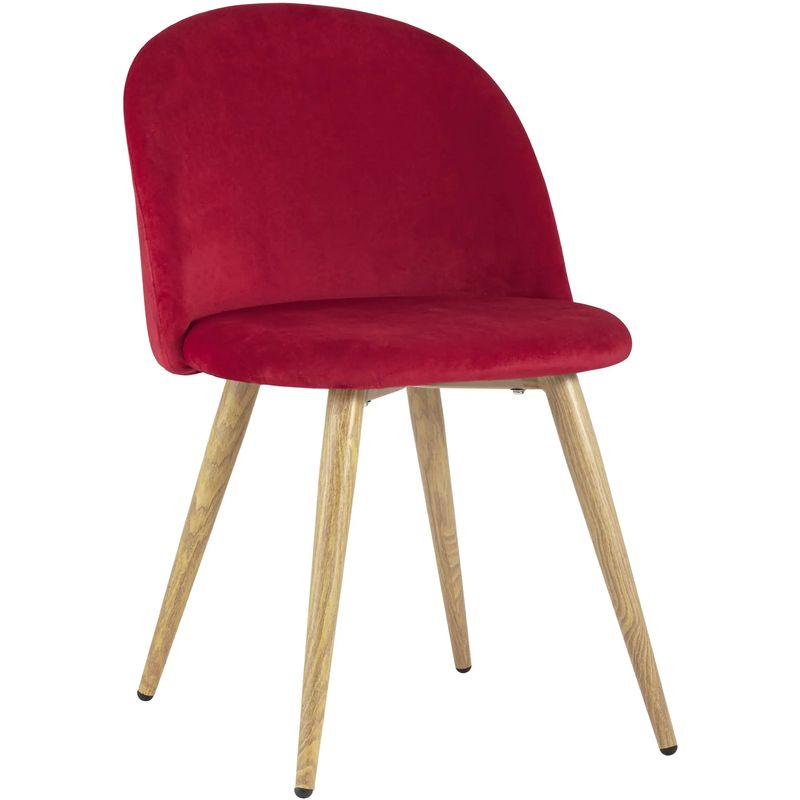 Стул Miruna Chair II Красный Велюр Красный Древесина Стул Miruna Chair II Красный Велюр Красный Древесина в Твери | Loft Concept