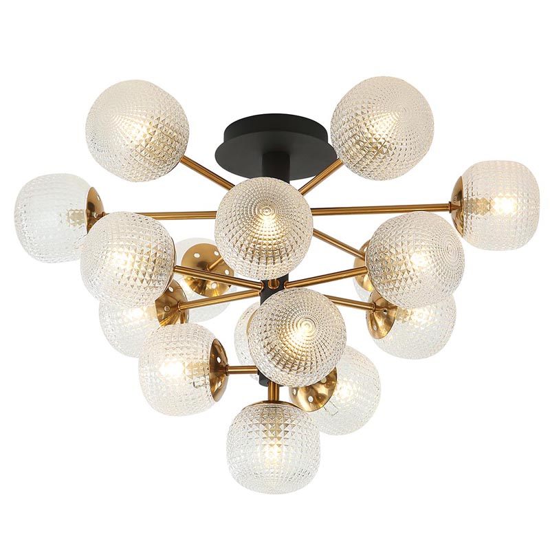 Потолочный светильник Barrett Ceiling Lamp matt Белое матовое стекло Латунь Потолочный светильник Barrett Ceiling Lamp matt Белое матовое стекло Латунь в Твери | Loft Concept