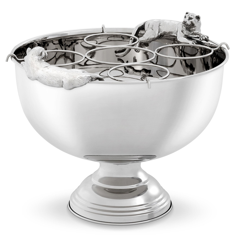 Ведерко для шампанского Eichholtz Champagne Cooler Jordan nickel Никель Ведерко для шампанского Eichholtz Champagne Cooler Jordan nickel Никель в Твери | Loft Concept