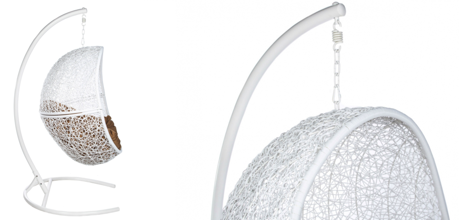 Подвесное уличное кресло Egg Cage white Подвесное уличное кресло Egg Cage white - Loft-Concept в Твери