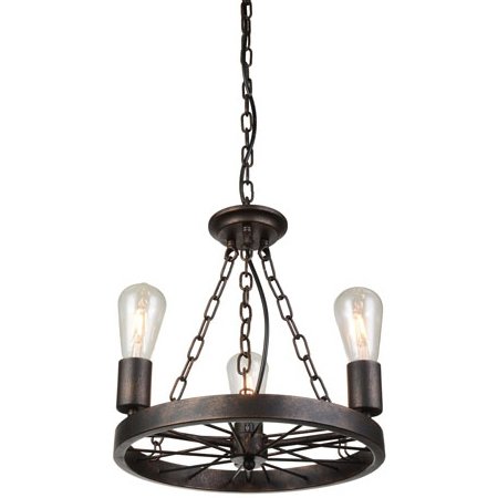 Подвесной светильник Loft Wheel Pendant 3 Коричневый винтаж Подвесной светильник Loft Wheel Pendant 3 Коричневый винтаж в Твери | Loft Concept