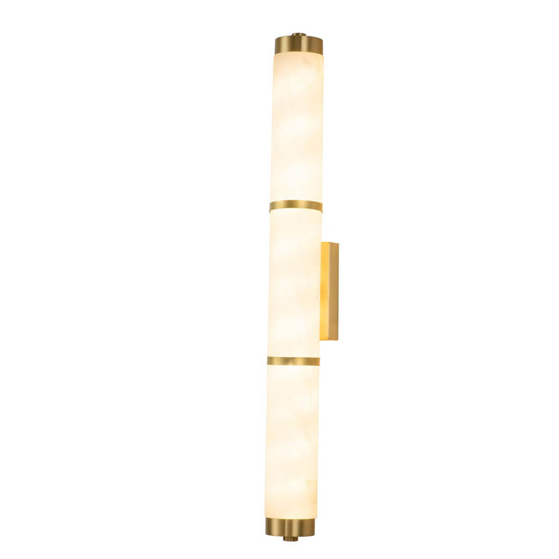 Бра Melba White Marble Wall Lamp Латунь Белый Бра Melba White Marble Wall Lamp Латунь Белый в Твери | Loft Concept
