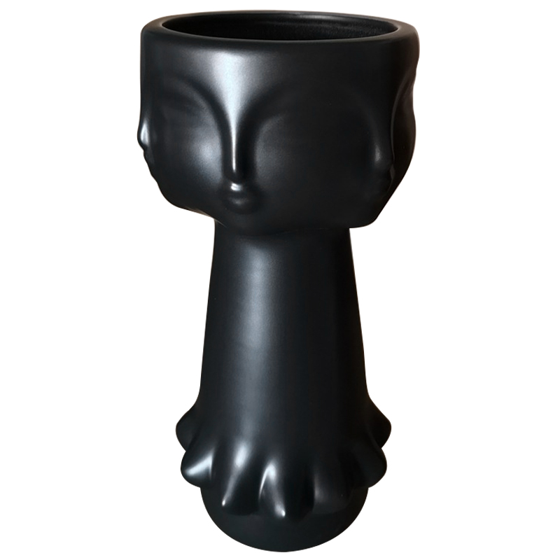 Декоративная ваза GEROGIA VASE II Black Vase Черный Декоративная ваза GEROGIA VASE II Black Vase Черный в Твери | Loft Concept