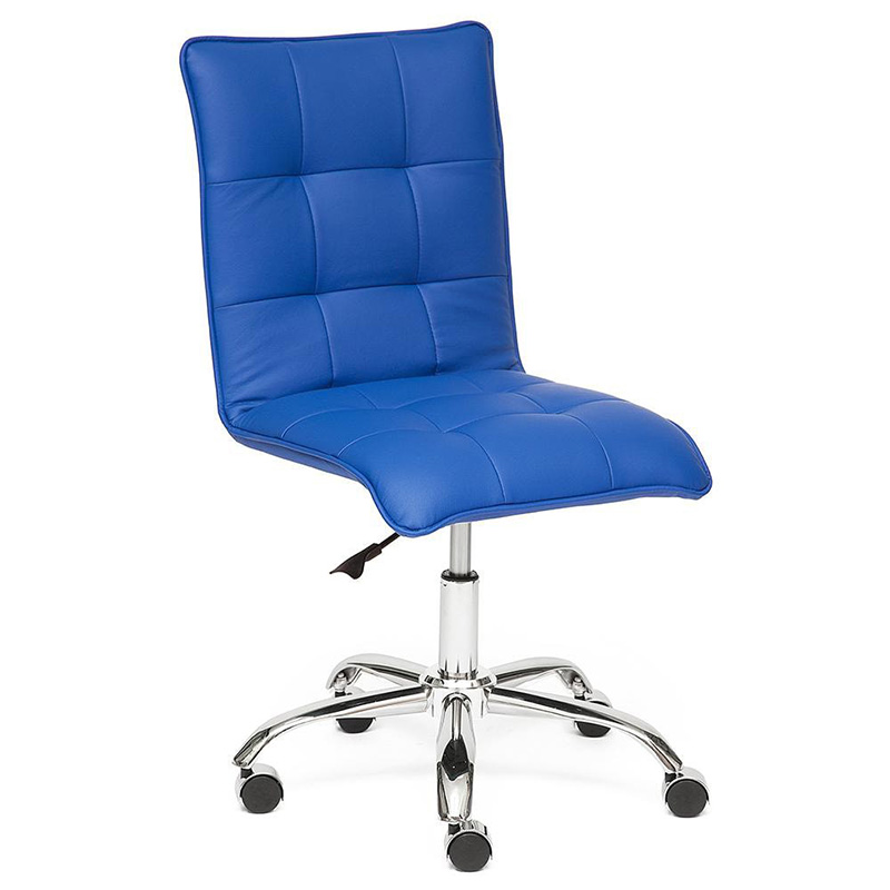 Кресло Deborah eco-leather blue Синий Хром Кресло Deborah eco-leather blue Синий Хром в Твери | Loft Concept
