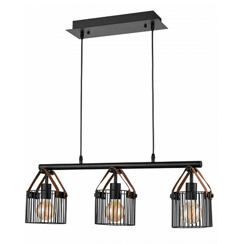 Люстра Cage Wire Color Linear black Черный Люстра Cage Wire Color Linear black Черный в Твери | Loft Concept
