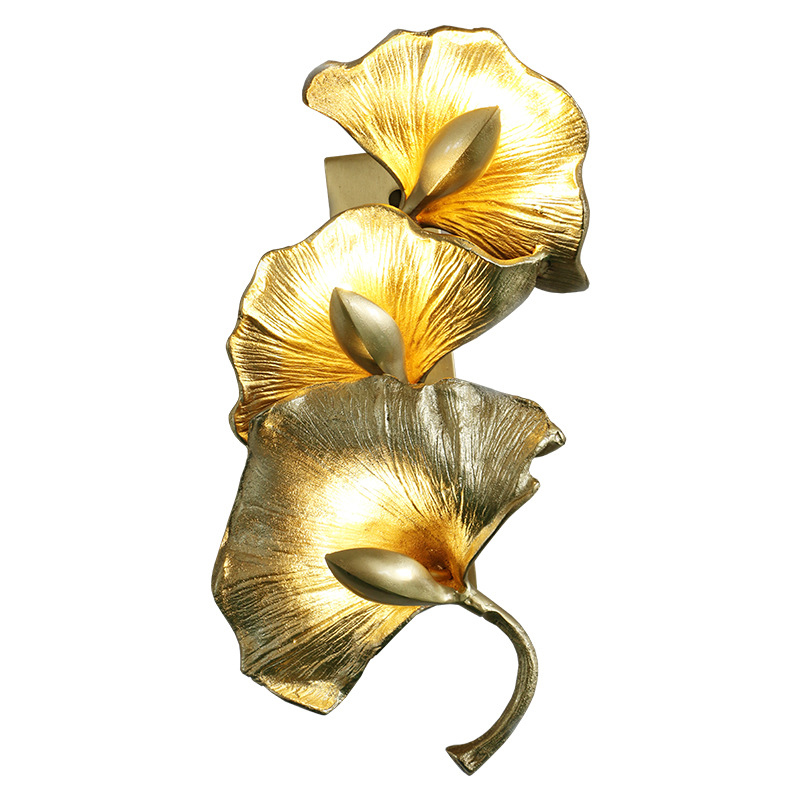 Дизайнерский настенный светильник Листья Гинкго Golden Ginkgo Leaves Золотой Дизайнерский настенный светильник Листья Гинкго Golden Ginkgo Leaves Золотой в Твери | Loft Concept