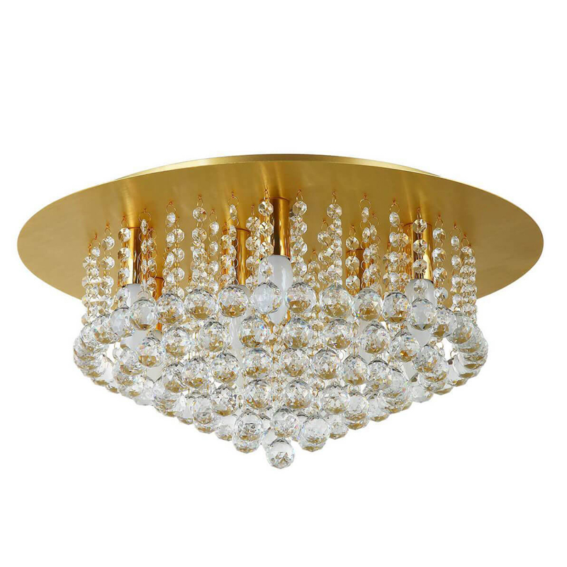 Потолочный светильник Cascade Chandelier Crystal 55 Глянцевое золото Прозрачное Стекло Потолочный светильник Cascade Chandelier Crystal 55 Глянцевое золото Прозрачное Стекло в Твери | Loft Concept