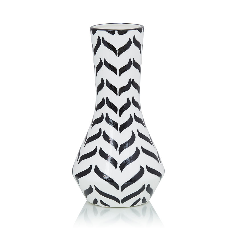 Ваза Obento Vase black and white Белый Черный Ваза Obento Vase black and white Белый Черный в Твери | Loft Concept