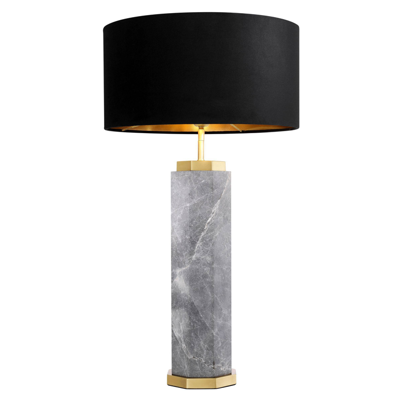 Настольная лампа Eichholtz Table Lamp Newman Grey Латунь Античная полированная Серый Черный Настольная лампа Eichholtz Table Lamp Newman Grey Латунь Античная полированная Серый Черный в Твери | Loft Concept