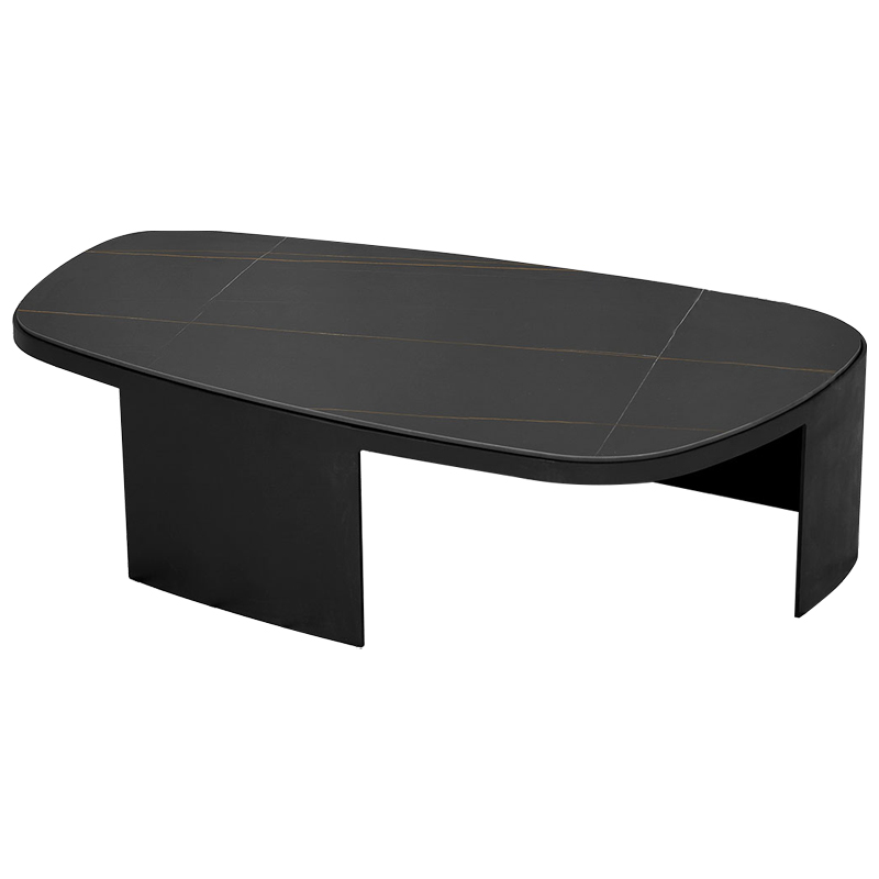 Кофейный стол с каменной столешницей Koch Coffee Table Черный Коричневый Кофейный стол с каменной столешницей Koch Coffee Table Черный Коричневый в Твери | Loft Concept