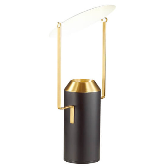 Настольная лампа Black Cylinder Table Lamp Белый Черный Золотой Настольная лампа Black Cylinder Table Lamp Белый Черный Золотой в Твери | Loft Concept