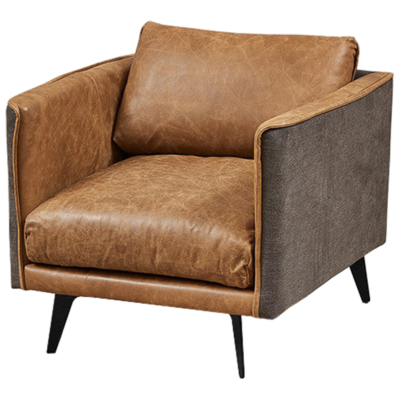 Кресло Caramel Leather & Textiles Armchair Карамель Серый Кресло Caramel Leather & Textiles Armchair Карамель Серый в Твери | Loft Concept