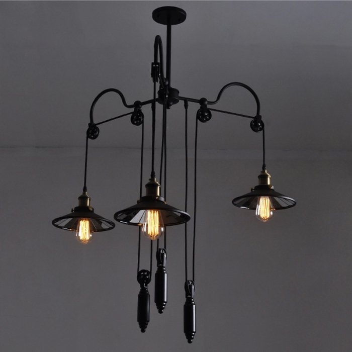 Люстра Loft Cone Pendant Reflector Balance 3 Черный Люстра Loft Cone Pendant Reflector Balance 3 Черный в Твери | Loft Concept