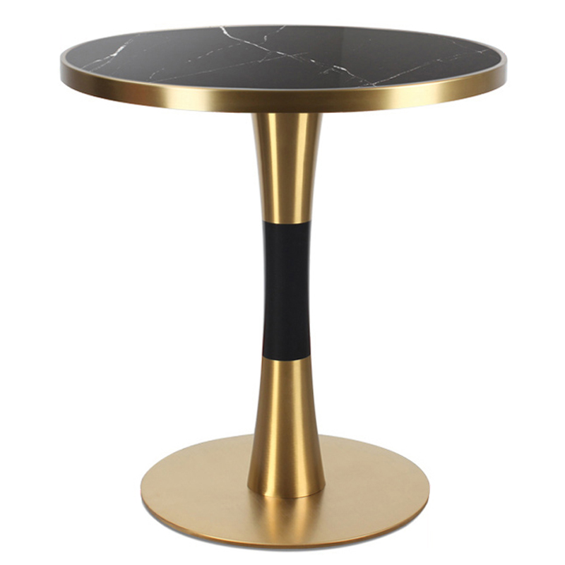 Обеденный стол Marit Table Circle Черный Латунь сатинированная Обеденный стол Marit Table Circle Черный Латунь сатинированная в Твери | Loft Concept
