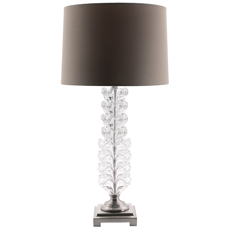 Настольная лампа Halbert Glass Table Lamp Прозрачный Коричневый Серебряный Настольная лампа Halbert Glass Table Lamp Прозрачный Коричневый Серебряный в Твери | Loft Concept