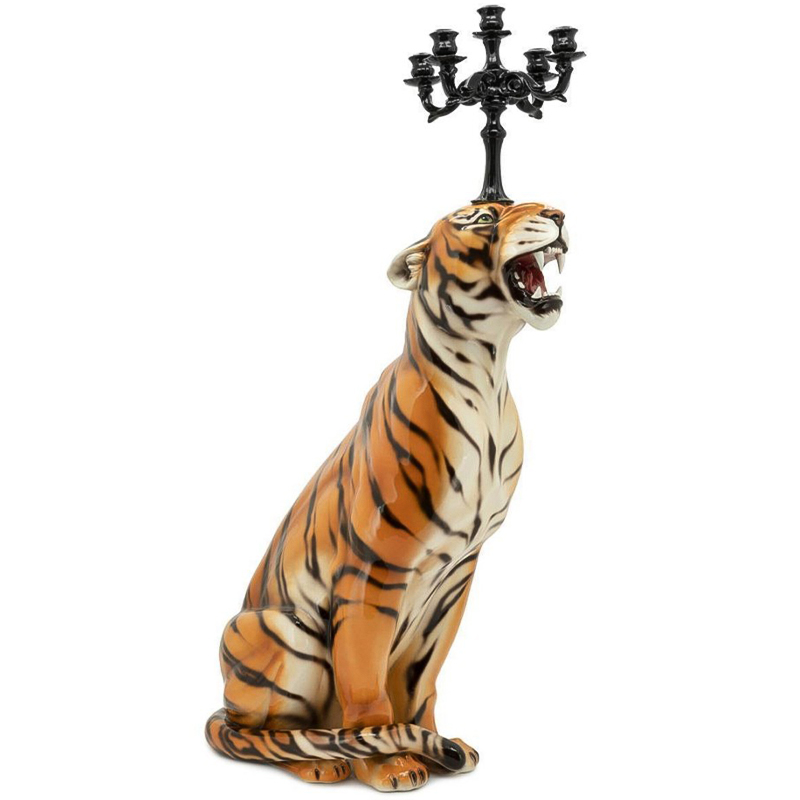 Подсвечник Abhika Candleholder Tiger Sx Malays Tiger Черный Оранжевый Светло-бежевый Подсвечник Abhika Candleholder Tiger Sx Malays Tiger Черный Оранжевый Светло-бежевый в Твери | Loft Concept