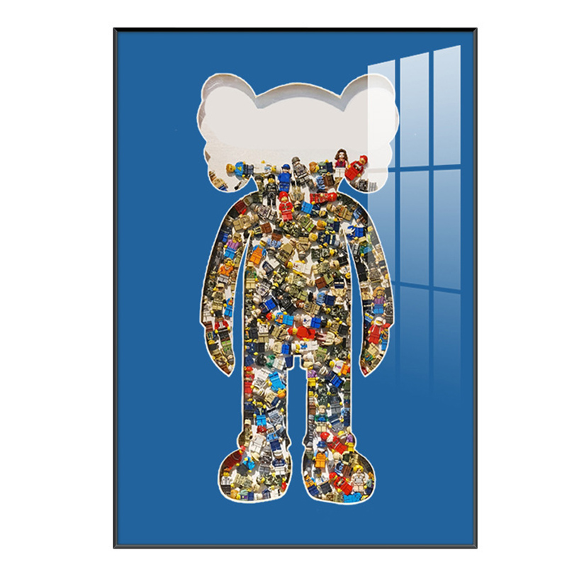 Постер Bearbrick Blue Мульти Постер Bearbrick Blue Мульти в Твери | Loft Concept