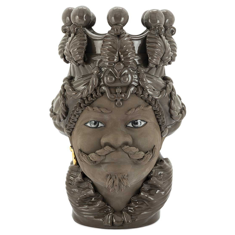 Ваза VASE MORO BIG MAN BLACK MUD Коричневый Ваза VASE MORO BIG MAN BLACK MUD Коричневый в Твери | Loft Concept