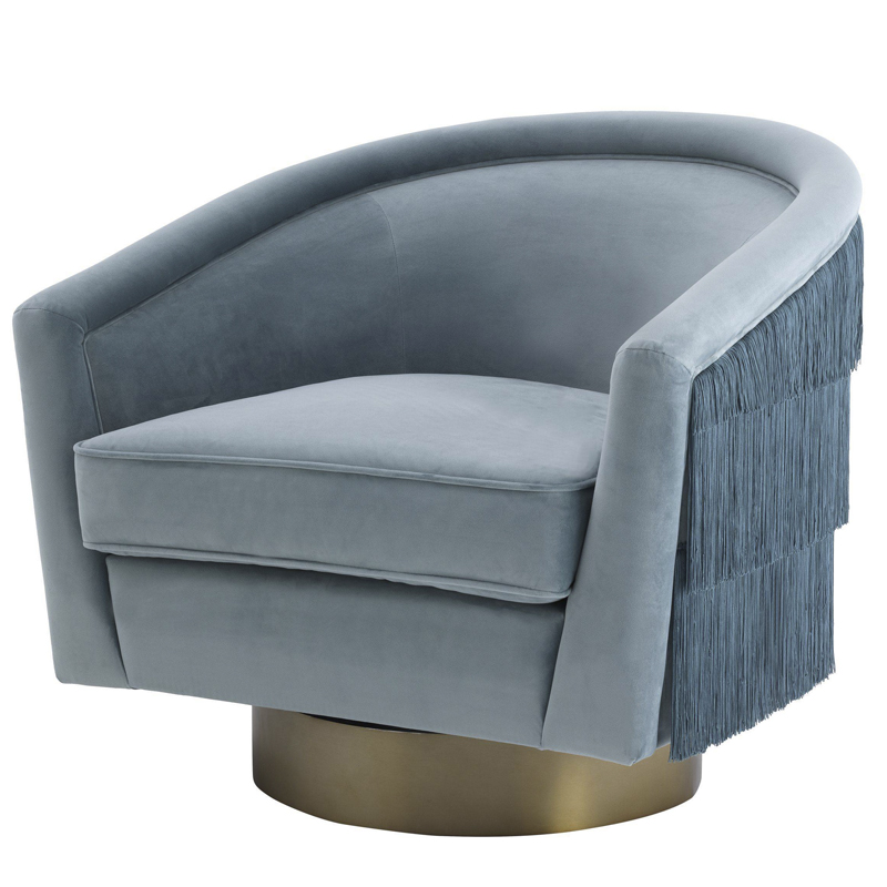 Кресло Eichholtz Swivel Chair Le Vante blue Голубой пастельный Матовая латунь Кресло Eichholtz Swivel Chair Le Vante blue Голубой пастельный Матовая латунь в Твери | Loft Concept