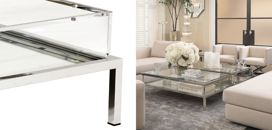 Журнальный стол Eichholtz Coffee Table Harvey Rectangular Журнальный стол Eichholtz Coffee Table Harvey Rectangular - Loft-Concept в Твери