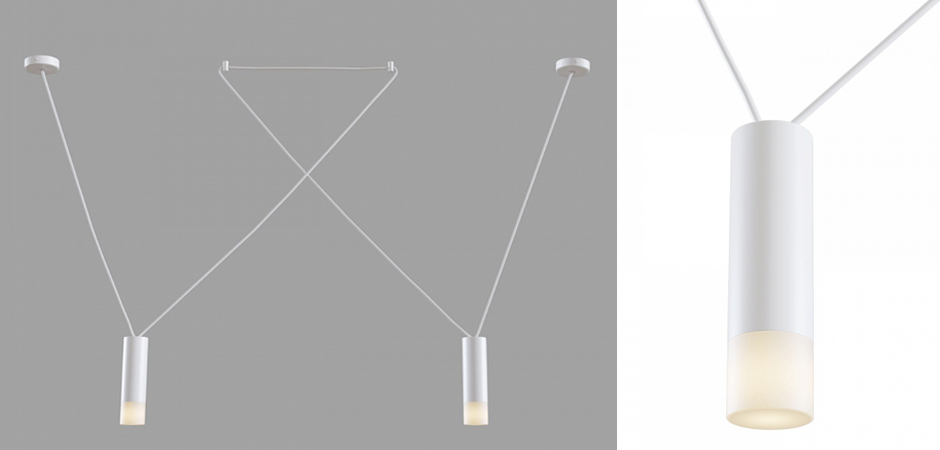 Wireflow LED White Suspension lam 2 патрона Wireflow LED White Suspension lam 2 патрона - Loft-Concept в Твери