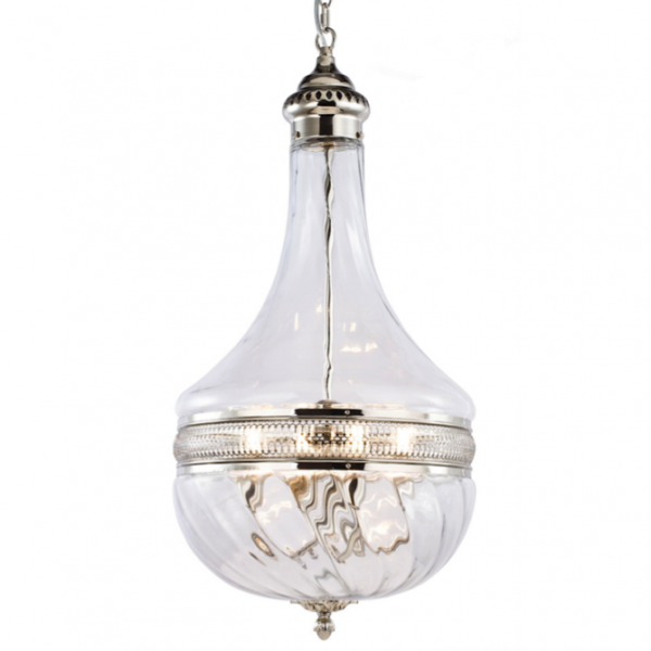 Люстра Capitol Hill Glass Pendant 30 Nickel Хром Люстра Capitol Hill Glass Pendant 30 Nickel Хром в Твери | Loft Concept