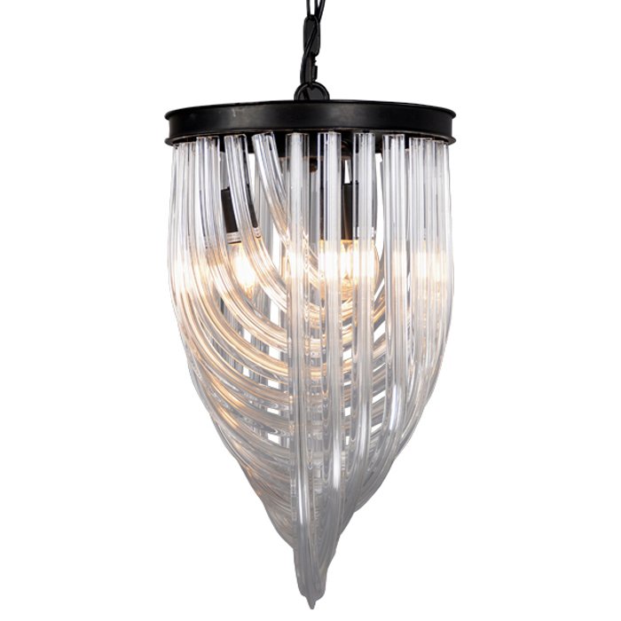 Люстра Chandelier Murano Clear Черный Прозрачное Стекло Люстра Chandelier Murano Clear Черный Прозрачное Стекло в Твери | Loft Concept
