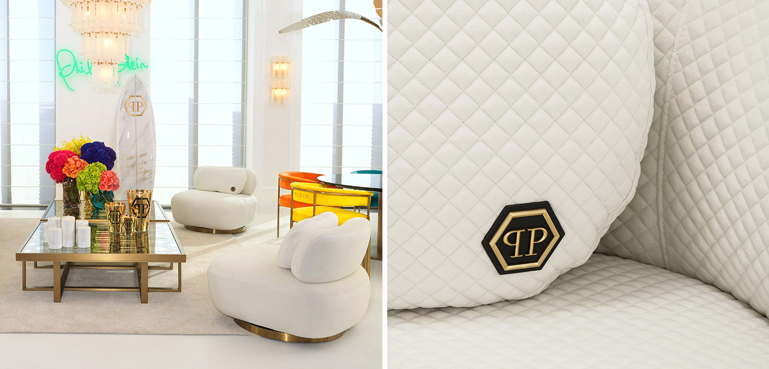 Кресло Philipp Plein Chair Signature White - фото