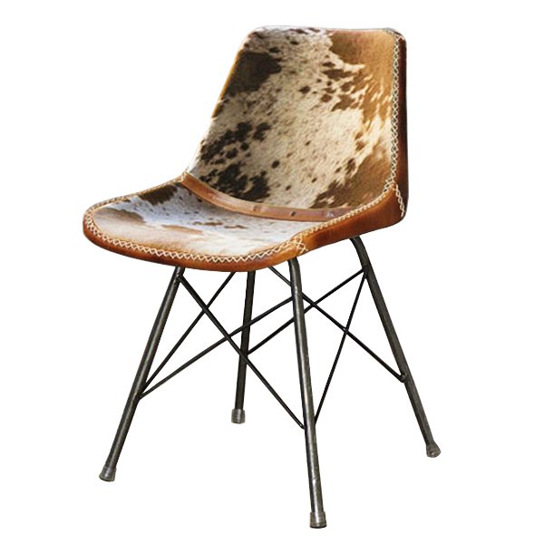Стул лофт шкура коровы Cowhide Schoolhouse Chair Коричневый Черный Стул лофт шкура коровы Cowhide Schoolhouse Chair Коричневый Черный в Твери | Loft Concept