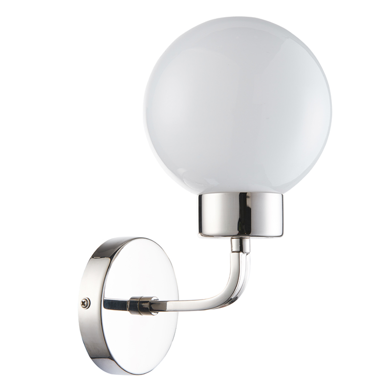 Бра Zibille Sconce nickel Никель Белое матовое стекло Бра Zibille Sconce nickel Никель Белое матовое стекло в Твери | Loft Concept
