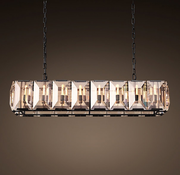 Люстра RH Harlow Crystal Square Chandelier 16 Черный Люстра RH Harlow Crystal Square Chandelier 16 Черный в Твери | Loft Concept
