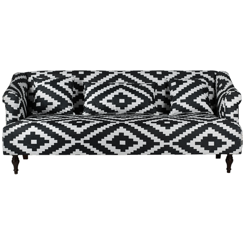 Диван KELIM Ornament black and white sofa Черно-белый Диван KELIM Ornament black and white sofa Черно-белый в Твери | Loft Concept