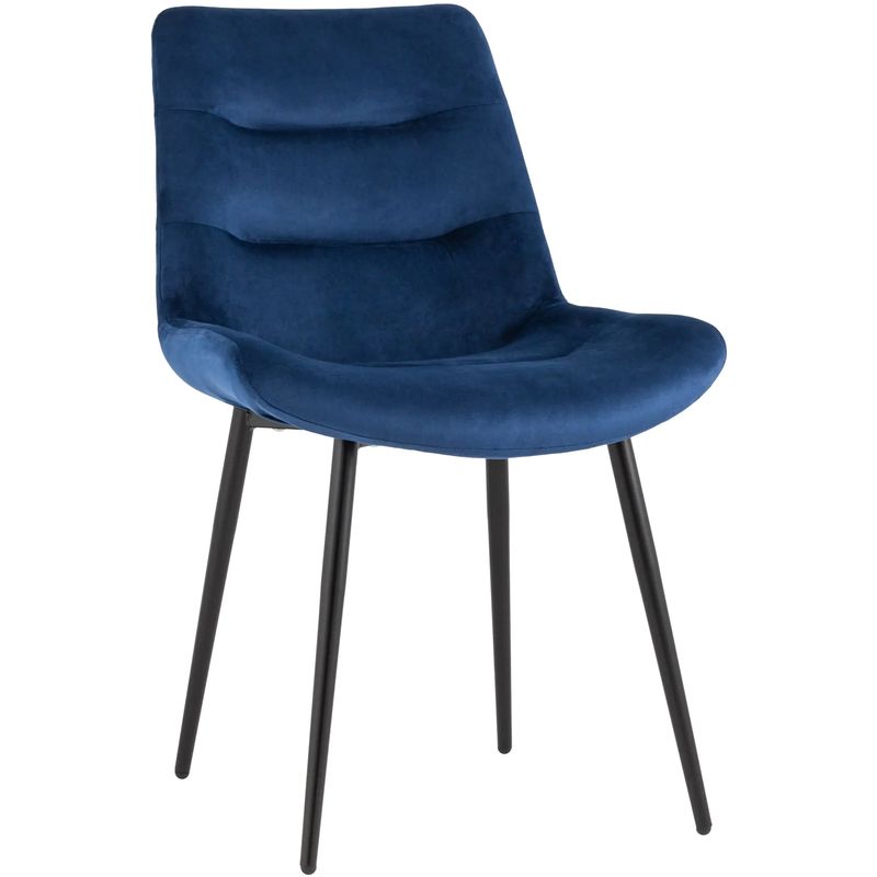 Стул Austin Chair Велюр Индиго Индиго Черный Стул Austin Chair Велюр Индиго Индиго Черный в Твери | Loft Concept