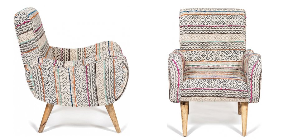Кресло KELIM Pattern Brown Chair Кресло KELIM Pattern Brown Chair - Loft-Concept в Твери