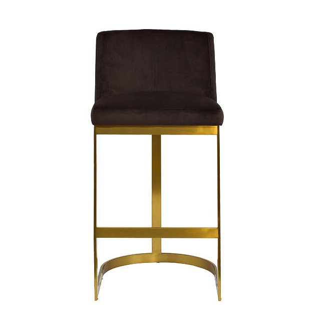 Барный стул Neoclassicism Bar Chair Золотой Коричневый Барный стул Neoclassicism Bar Chair Золотой Коричневый в Твери | Loft Concept