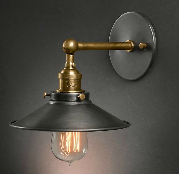 Бра Cone 20th c.Factory filament  Черный в Твери | Loft Concept 
